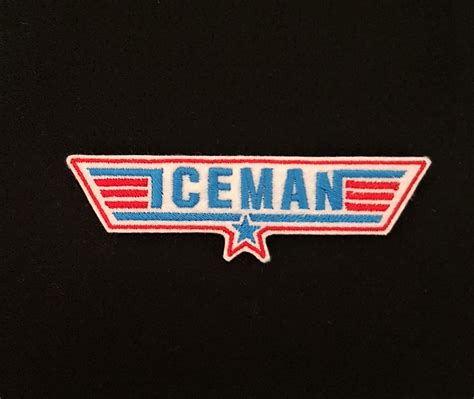 Topgun Iceman Embroidered Patch Badge Iron on or Sew | Etsy