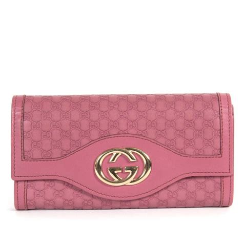 Gucci Interlocking G Monogram Pink Continental Wallet Labellov Buy and ...