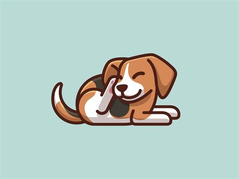 Beagle Dog Scratching by Alfrey Davilla | vaneltia on Dribbble