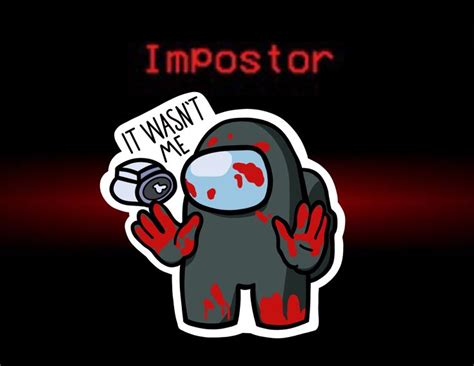 Among Us IMPOSTOR Sticker | Cute laptop wallpaper, Cool backgrounds ...