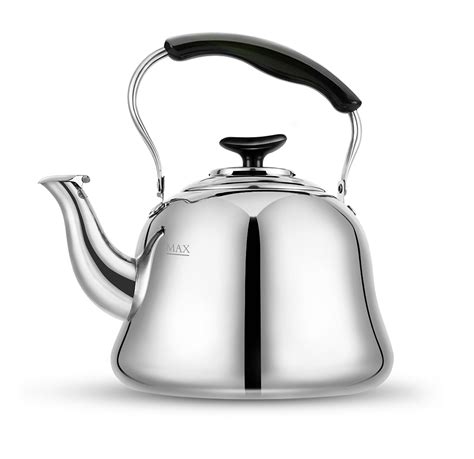 Tea Kettle Stovetop Whistling Teakettle Teapot, Stainless Steel, Thin ...