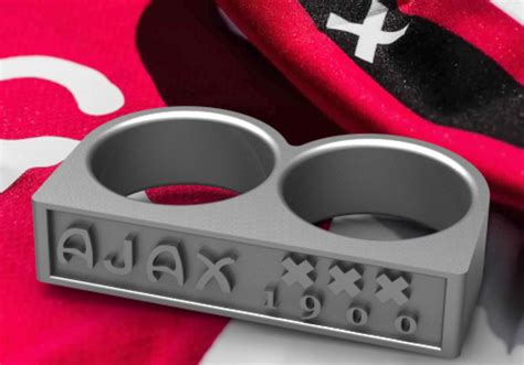 3D Printed Ajax Amsterdam Fan Ring Vintage Edition by plasmeo3d | Pinshape