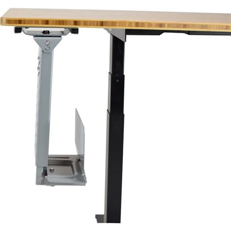 Swiveling Under-Desk Computer CPU Holder for Sit Stand Standing Desk ...