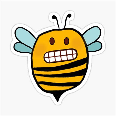 "BEEmoji Grinning Face Emoji Bee Character | Emobees" Sticker for Sale ...