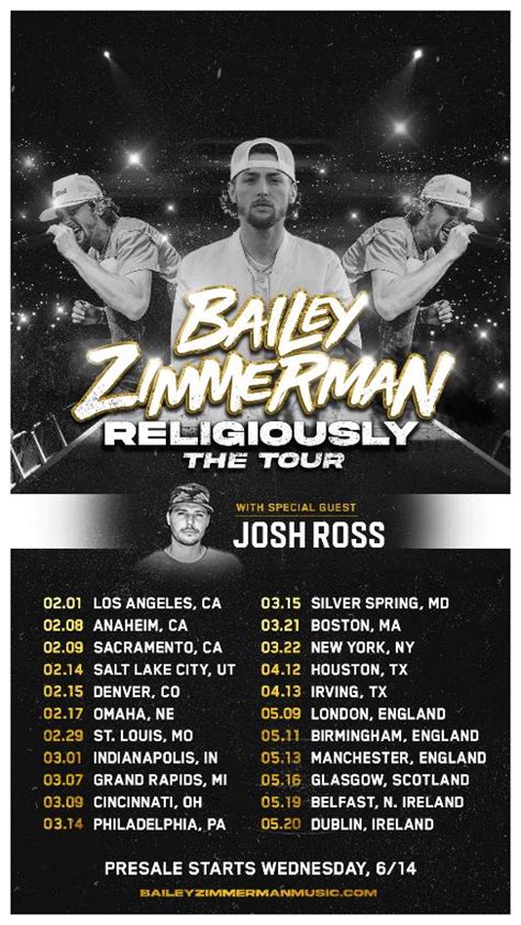 Bailey Zimmerman Announces 2024 Tour