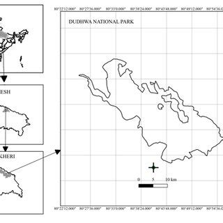 Map showing location of Dudhwa National Park Uttar Pradesh India ...