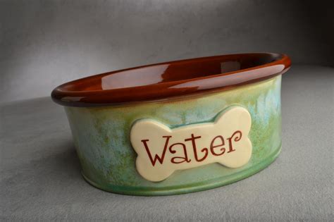 Dog Bowl Single Personalized Made To Order Smooth Dog Bowl by ...