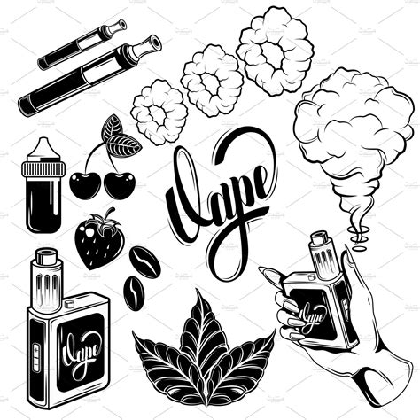 Vape Icon Set | Pre-Designed Illustrator Graphics ~ Creative Market