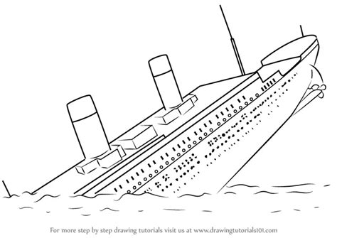 Learn How to Draw Titanic Sinking (Boats and Ships) Step by Step ...