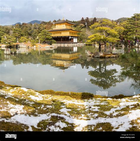 Kinkakuji Temple Snow Stock Photo - Alamy