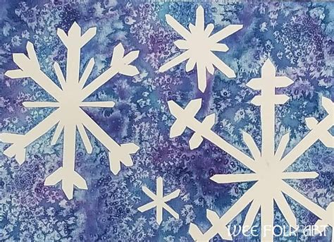 watercolor snowflake craft | Wee folk art, Snowflake craft, Painting ...