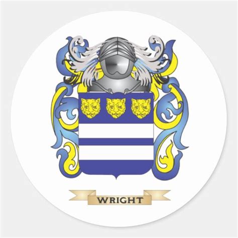 Wright Family Crest (Coat of Arms) Stickers | Zazzle