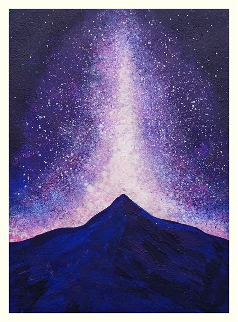 Galaxy Painting Original Art Astronomy Wall Art Space Painting | Etsy