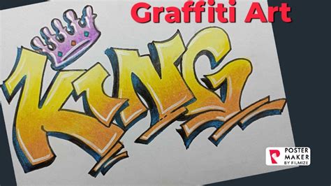 How to draw Graffiti Lettering KING @VipulSwamiArts - YouTube