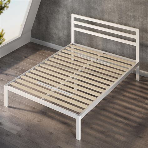 Zinus Mia Queen White Metal Platform Bed Frame - Bunnings Australia