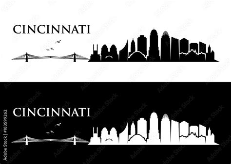 Cincinnati skyline - Ohio Stock Vector | Adobe Stock