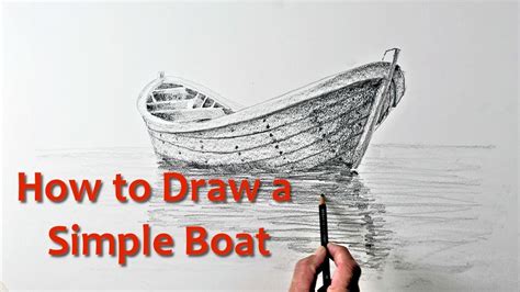 Start Drawing: PART 9 - Draw a Simple Boat - YouTube