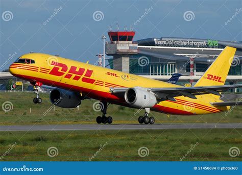 DHL Plane editorial stock image. Image of tower, germany - 21450694