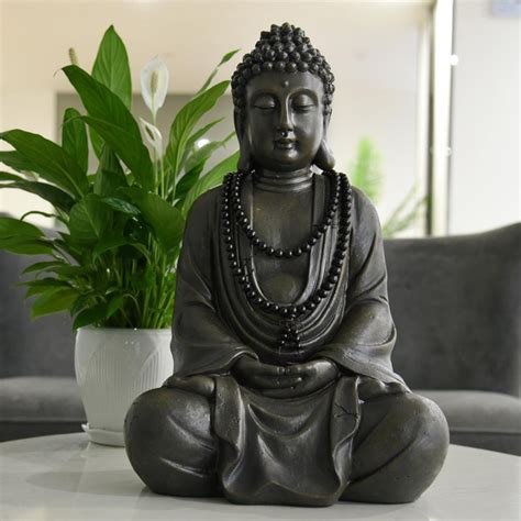 Large Meditating Buddha Statue figurine, Zen Garden buddha sculpture ...