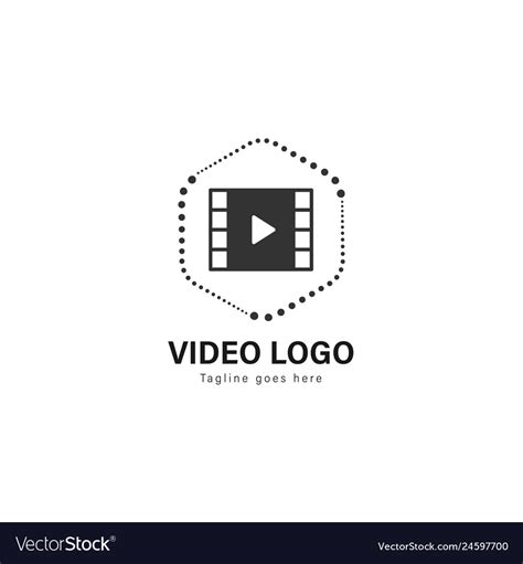 Video logo template design logo with modern Vector Image