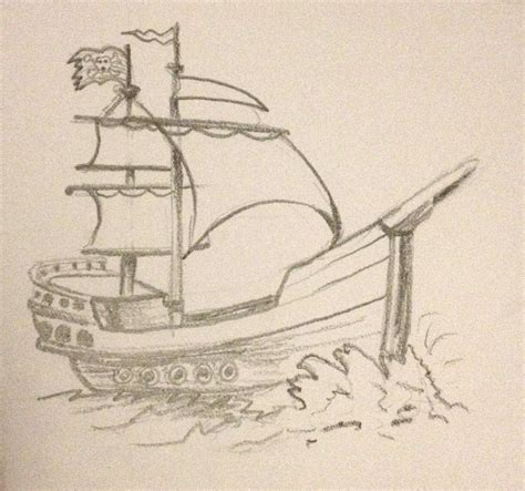 Pencil sketching - Redpeffer's Blog | Ship sketch, Pirate ship drawing ...