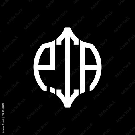 PIA letter logo. PIA best black background vector image. PIA Monogram ...