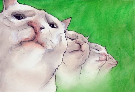 Vibing Cat Meme: Watercolor Painting of the Dancing Cat - Etsy