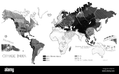 World cephalic index map Stock Photo - Alamy