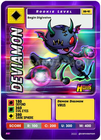 Digimon Card - Deviamon by Canvasmon on DeviantArt