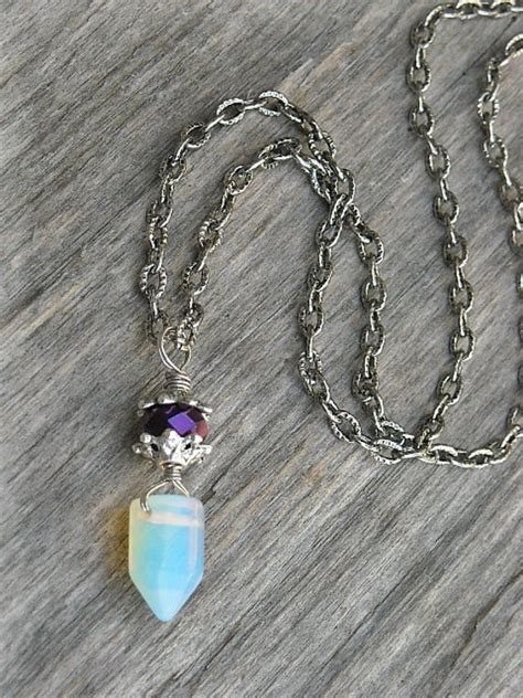 Moonstone Necklace Moonstone Jewelry Crystal Necklace Crystal