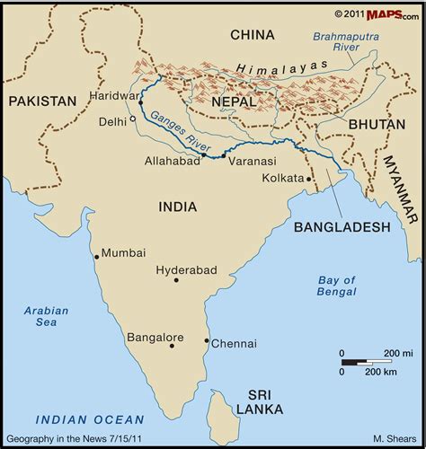 Ganges River Map