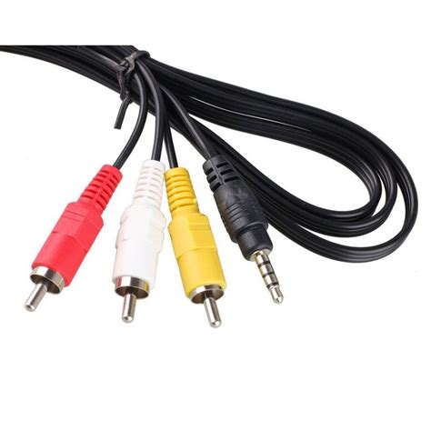 Cable Jack 3.5mm to 3 RCA male (Audio + Video) of 1.5m