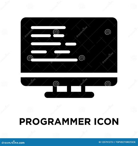 Programmer Icon Vector Isolated on White Background, Logo Concept of ...