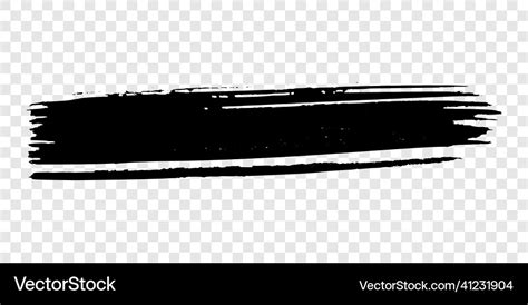 Black brush stroke on transparent background Vector Image