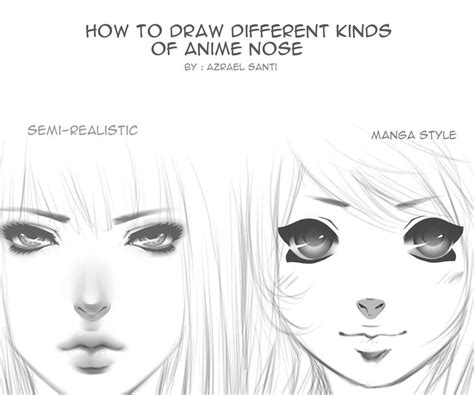 Different kinds of anime nose by Azrael Santi | Anime nose, Nose ...