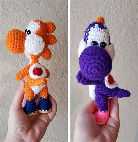 Yoshi Plushie Yarn Yoshi Crochet Stuffed Yoshi Yoshi's | Etsy