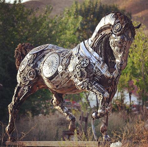 ARTWOONZ — Iron horse sculpture | Horse sculpture, Steampunk art, Metal ...