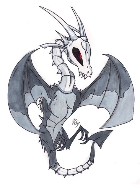 Skeleton Dragon Drawing at GetDrawings | Free download