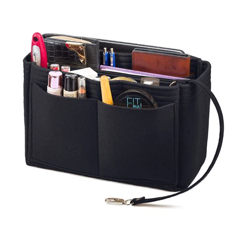 Purse Organizer Insert, Felt Bag Organizer with Zipper on Removable ...