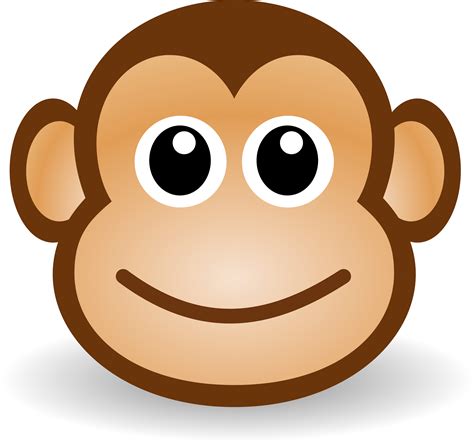 Free Cute Cartoon Monkey Clipart Illustration