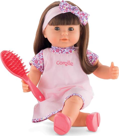 Corolle Alice 14" Baby Doll with Brown Hair - Teaching Toys and Books