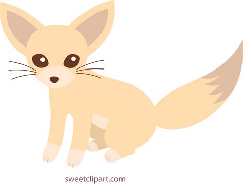 Cute Fennec Fox Clip Art - Free Clip Art