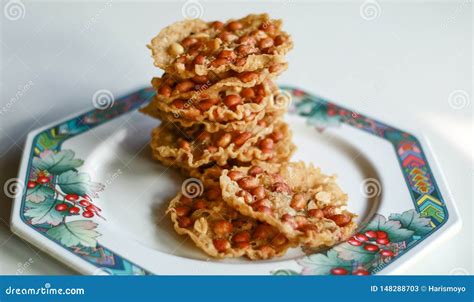 Rempeyek stock image. Image of fried, sweet, rempeyek - 148288703