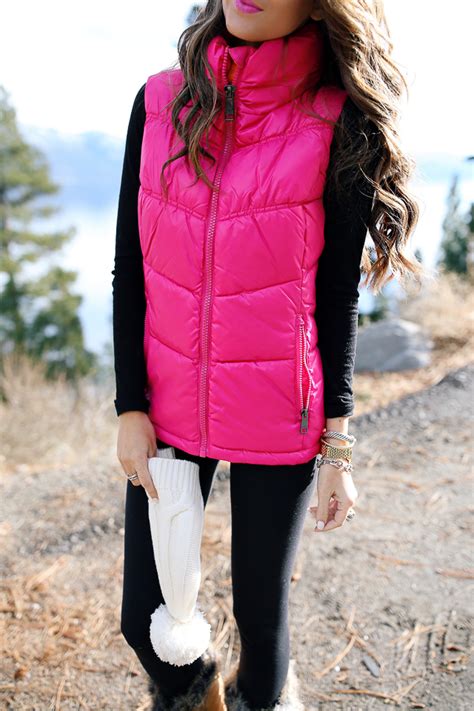 Southern Curls & Pearls: Hot Pink Puffer Vest