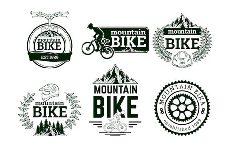 Free Vector | Hand-drawn bike logo collection