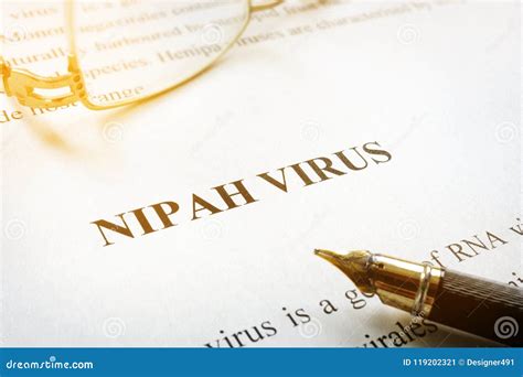 Document about Nipah Virus NiV. Stock Image - Image of disease ...