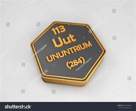 Ununtrium Uut Chemical Element Periodic Table Stock Illustration ...