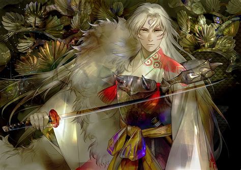 Inuyasha, art, luminos, manga, man, tagme, fantasy, fox, anime ...