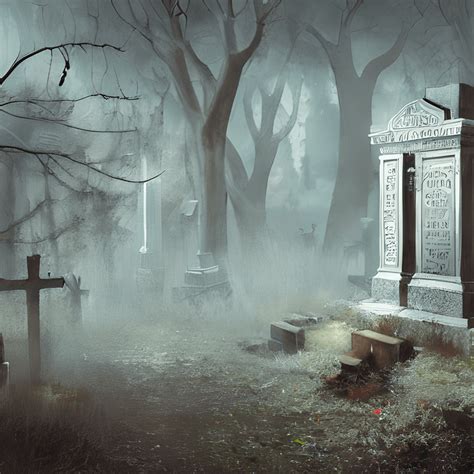 Abandoned Cemetery Graphic · Creative Fabrica