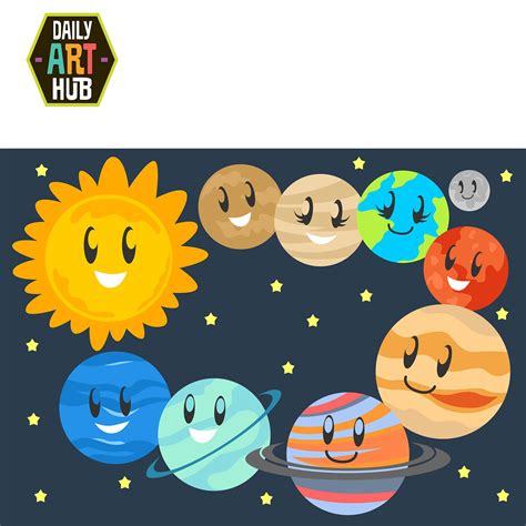 Cute Planets Clip Art Set | Art hub, Art, Art set